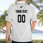Custom Football New Zealand Hawaiian Shirt Aotearoa United White Version - Aussie Hoodie