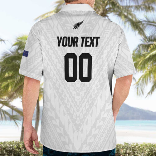 Custom Football New Zealand Hawaiian Shirt Aotearoa United White Version - Aussie Hoodie