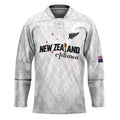 Custom Football New Zealand Hockey Jersey Aotearoa United White Version - Aussie Hoodie