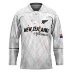 Custom Football New Zealand Hockey Jersey Aotearoa United White Version - Aussie Hoodie