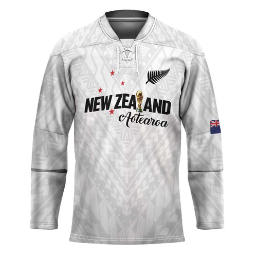 Custom Football New Zealand Hockey Jersey Aotearoa United White Version - Aussie Hoodie