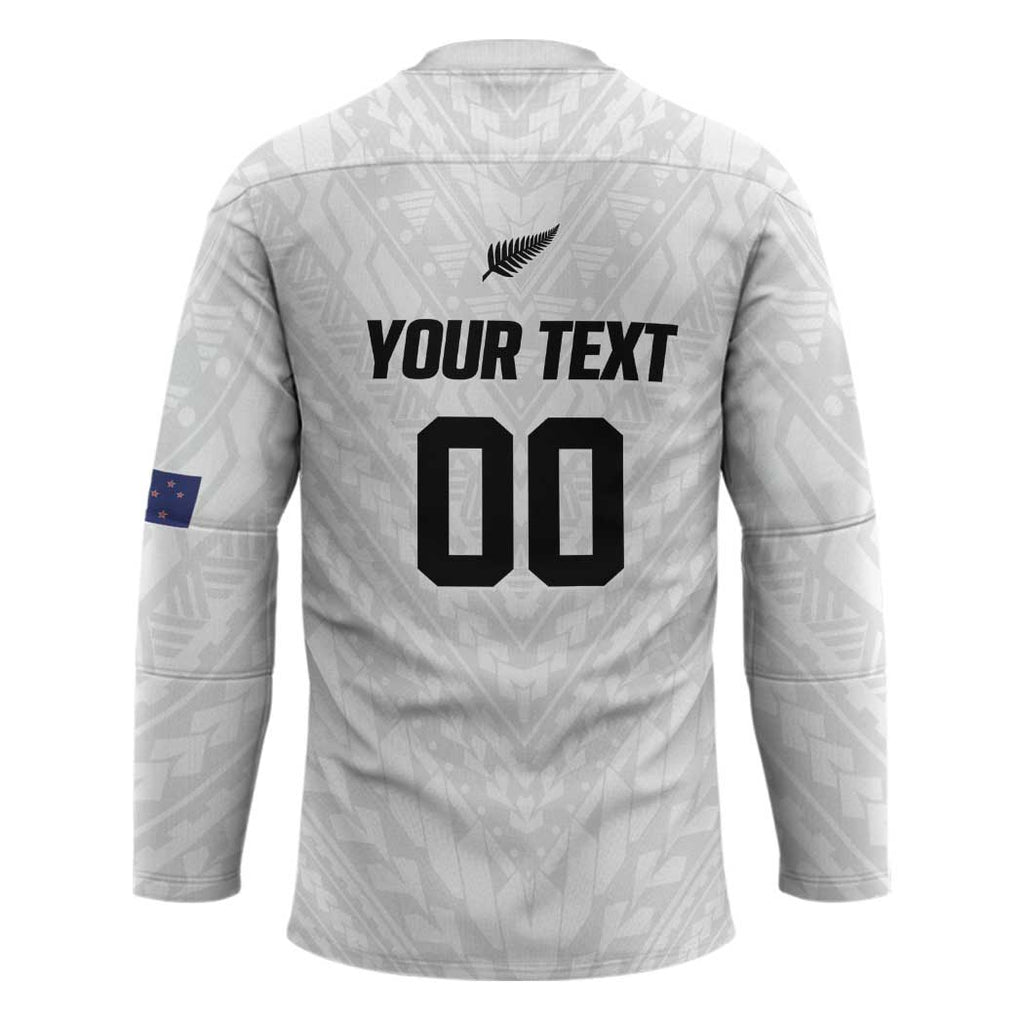 Custom Football New Zealand Hockey Jersey Aotearoa United White Version - Aussie Hoodie