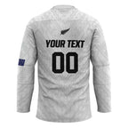 Custom Football New Zealand Hockey Jersey Aotearoa United White Version - Aussie Hoodie