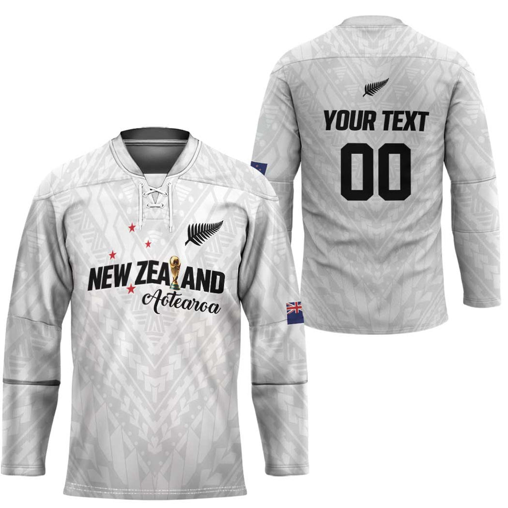 Custom Football New Zealand Hockey Jersey Aotearoa United White Version - Aussie Hoodie