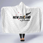 Football New Zealand Hooded Blanket Aotearoa United White Version - Aussie Hoodie