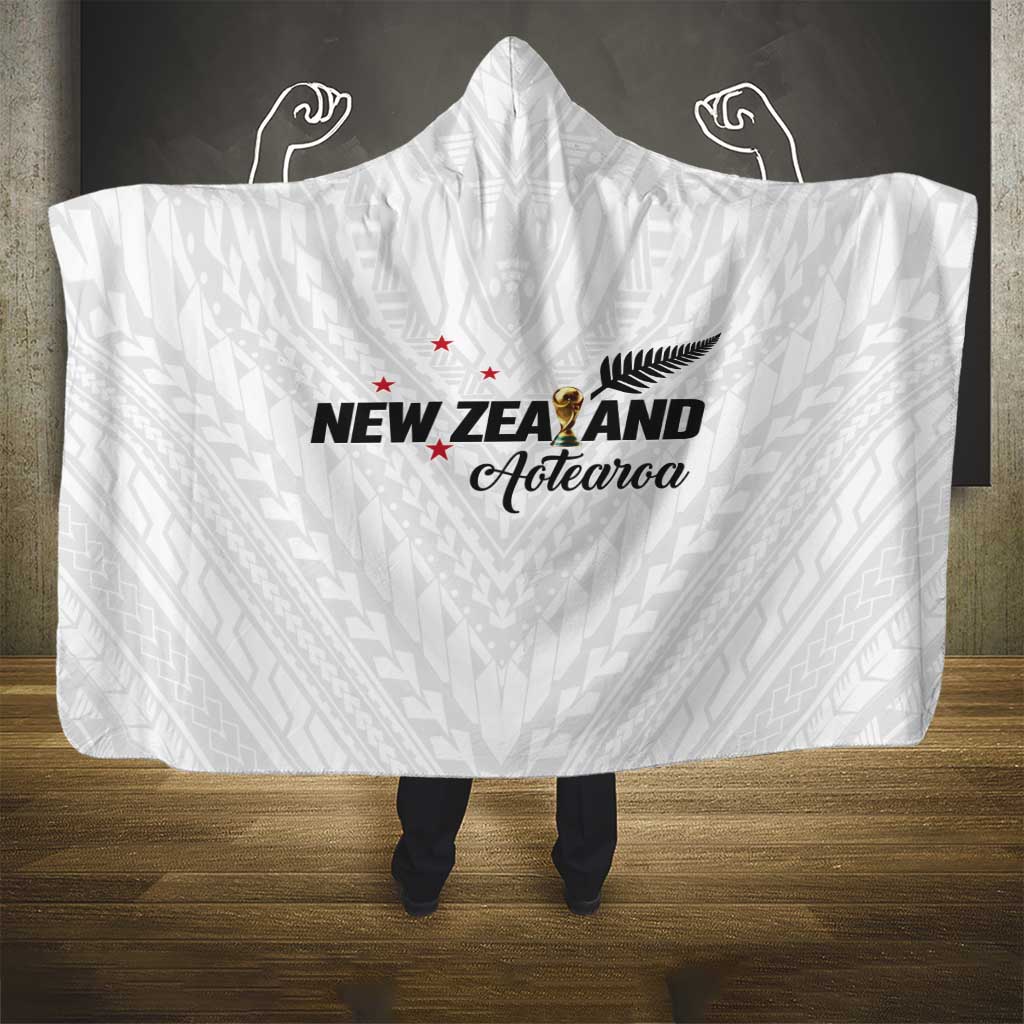 Football New Zealand Hooded Blanket Aotearoa United White Version - Aussie Hoodie