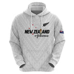 Custom Football New Zealand Hoodie Aotearoa United White Version - Aussie Hoodie