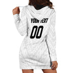 Custom Football New Zealand Hoodie Dress Aotearoa United White Version - Aussie Hoodie