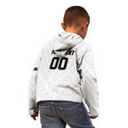 Custom Football New Zealand Kid Hoodie Aotearoa United White Version - Aussie Hoodie
