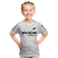 Custom Football New Zealand Kid T Shirt Aotearoa United White Version - Aussie Hoodie