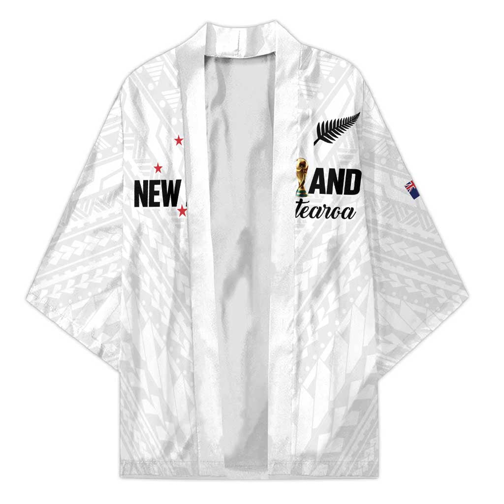 Custom Football New Zealand Kimono Aotearoa United White Version - Aussie Hoodie