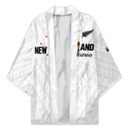 Custom Football New Zealand Kimono Aotearoa United White Version - Aussie Hoodie