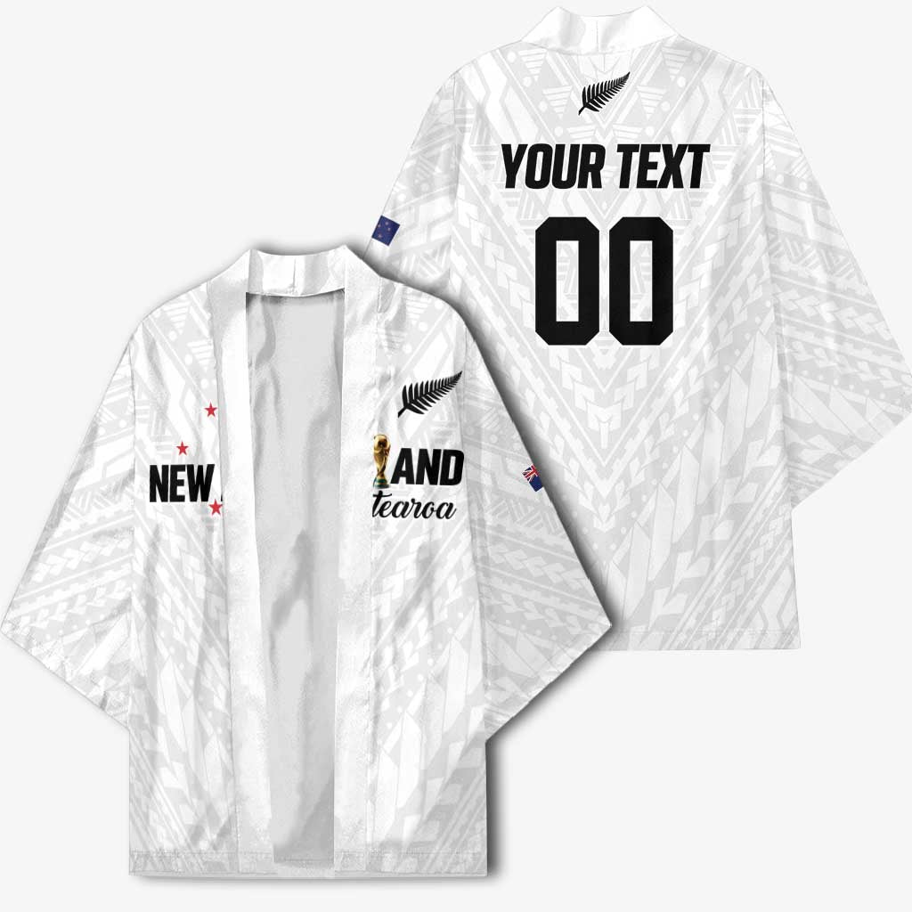 Custom Football New Zealand Kimono Aotearoa United White Version - Aussie Hoodie