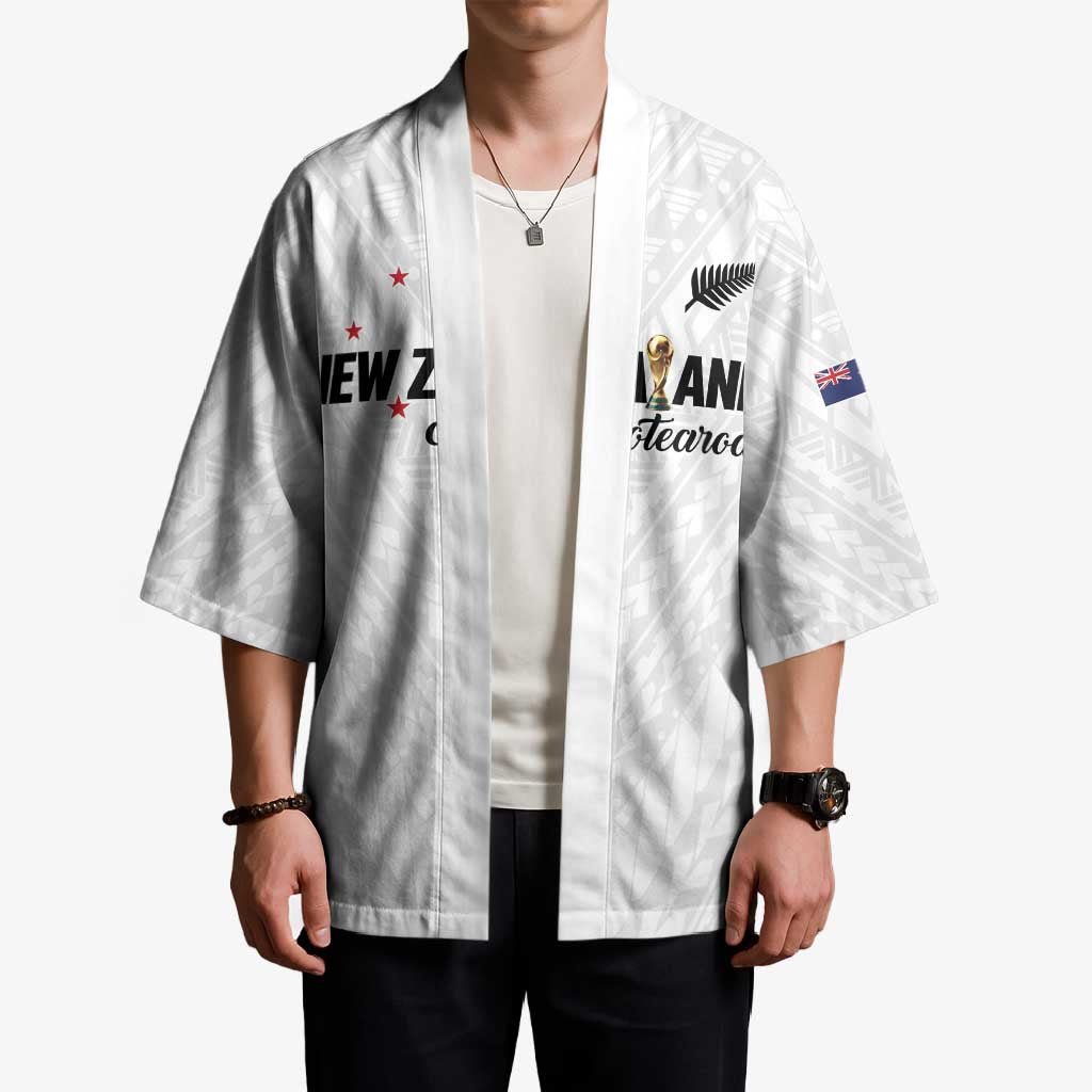 Custom Football New Zealand Kimono Aotearoa United White Version - Aussie Hoodie