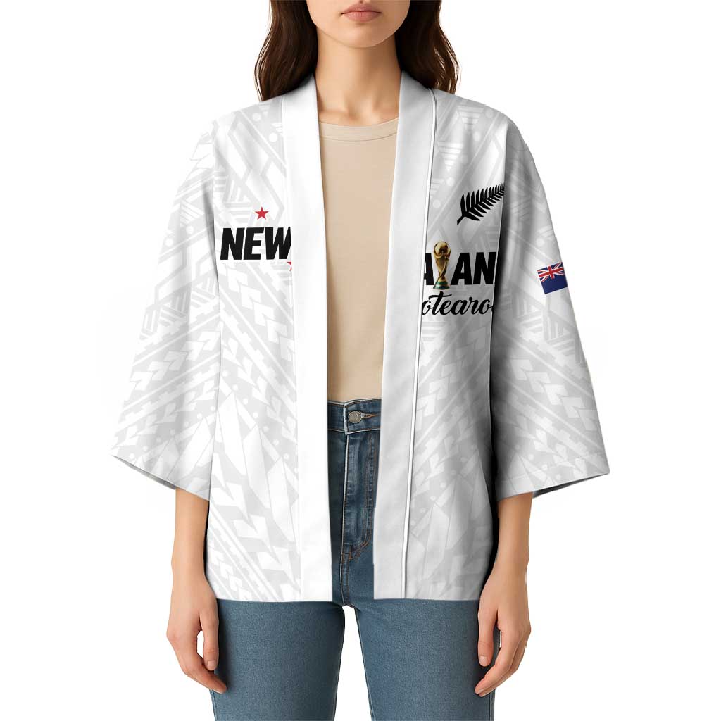 Custom Football New Zealand Kimono Aotearoa United White Version - Aussie Hoodie