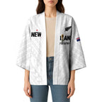 Custom Football New Zealand Kimono Aotearoa United White Version - Aussie Hoodie