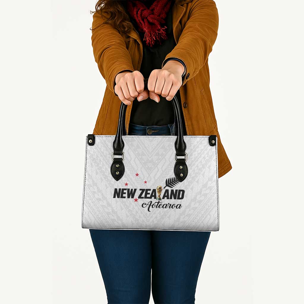 Football New Zealand Leather Bag Aotearoa United White Version - Aussie Hoodie