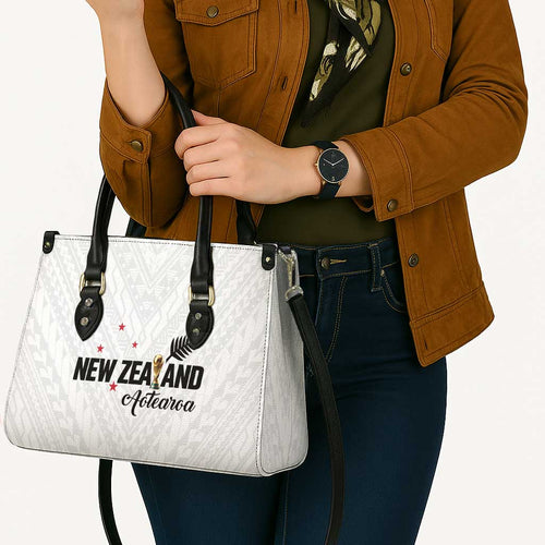 Football New Zealand Leather Bag Aotearoa United White Version - Aussie Hoodie