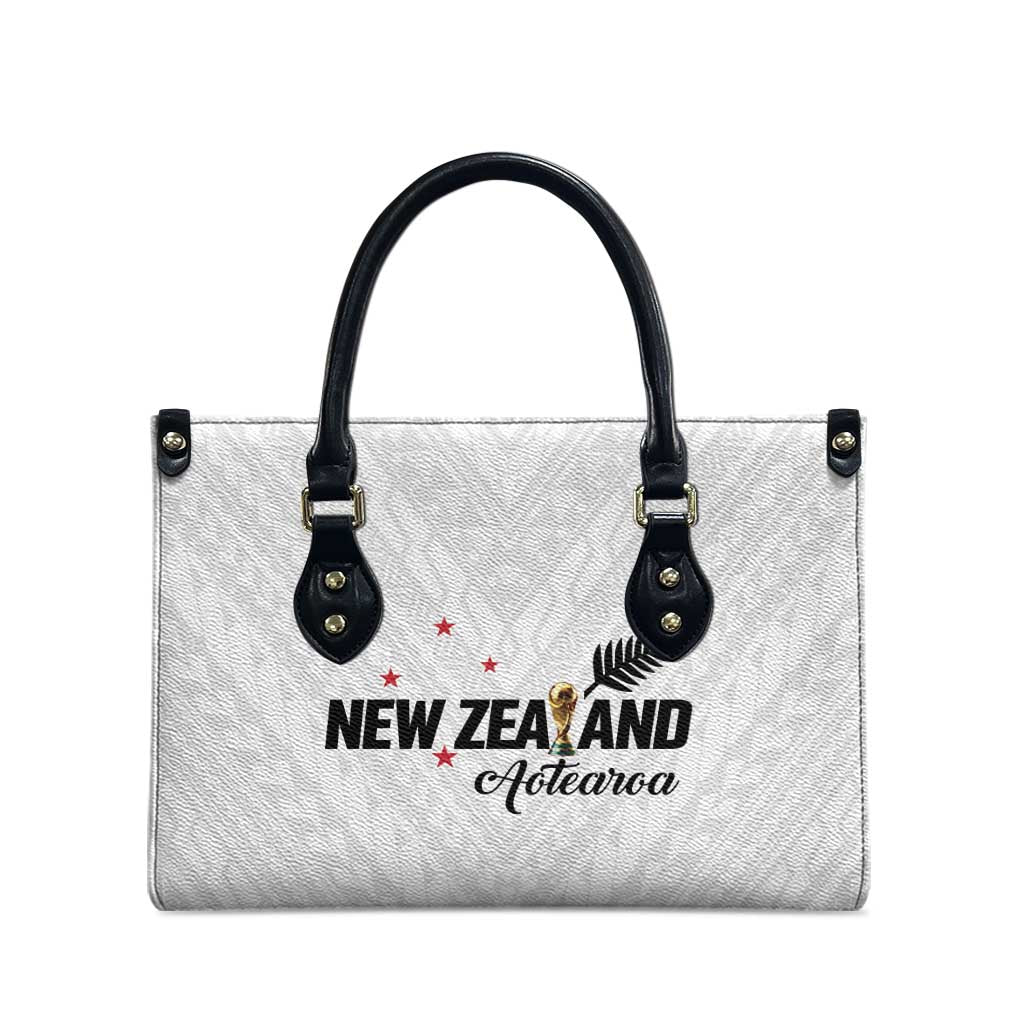Football New Zealand Leather Bag Aotearoa United White Version - Aussie Hoodie