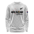 Custom Football New Zealand Long Sleeve Shirt Aotearoa United White Version - Aussie Hoodie