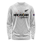 Custom Football New Zealand Long Sleeve Shirt Aotearoa United White Version - Aussie Hoodie