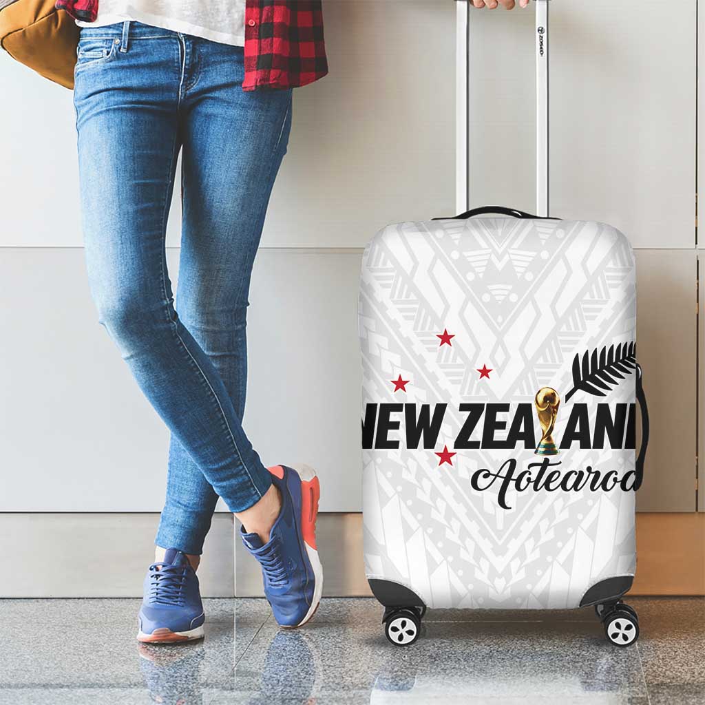 Football New Zealand Luggage Cover Aotearoa United White Version - Aussie Hoodie
