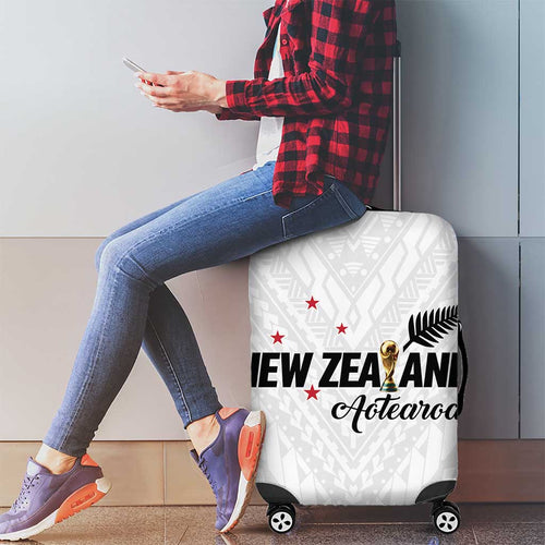 Football New Zealand Luggage Cover Aotearoa United White Version - Aussie Hoodie