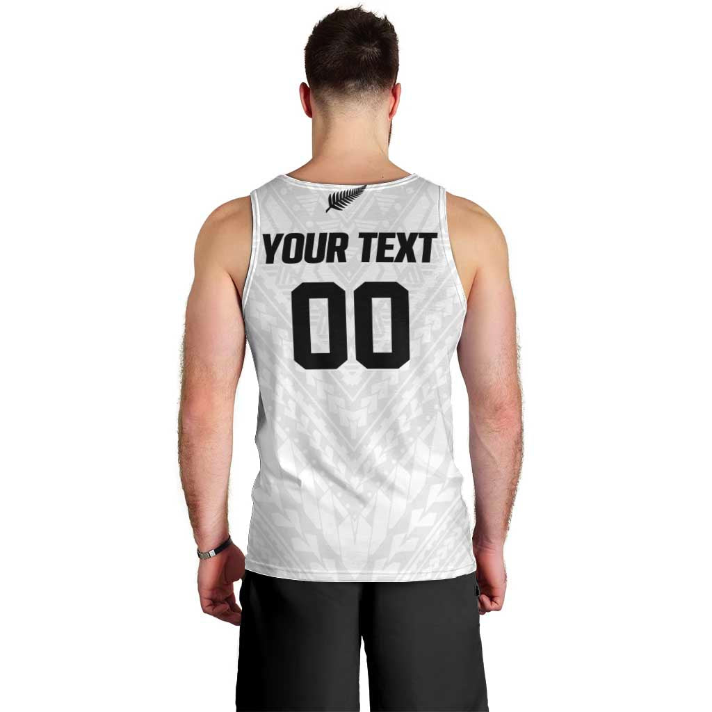 Custom Football New Zealand Men Tank Top Aotearoa United White Version - Aussie Hoodie