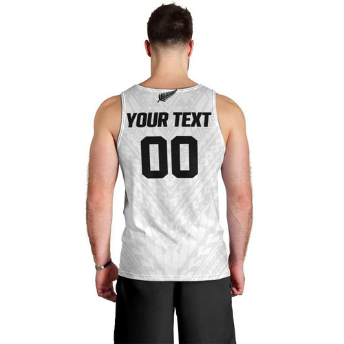 Custom Football New Zealand Men Tank Top Aotearoa United White Version - Aussie Hoodie