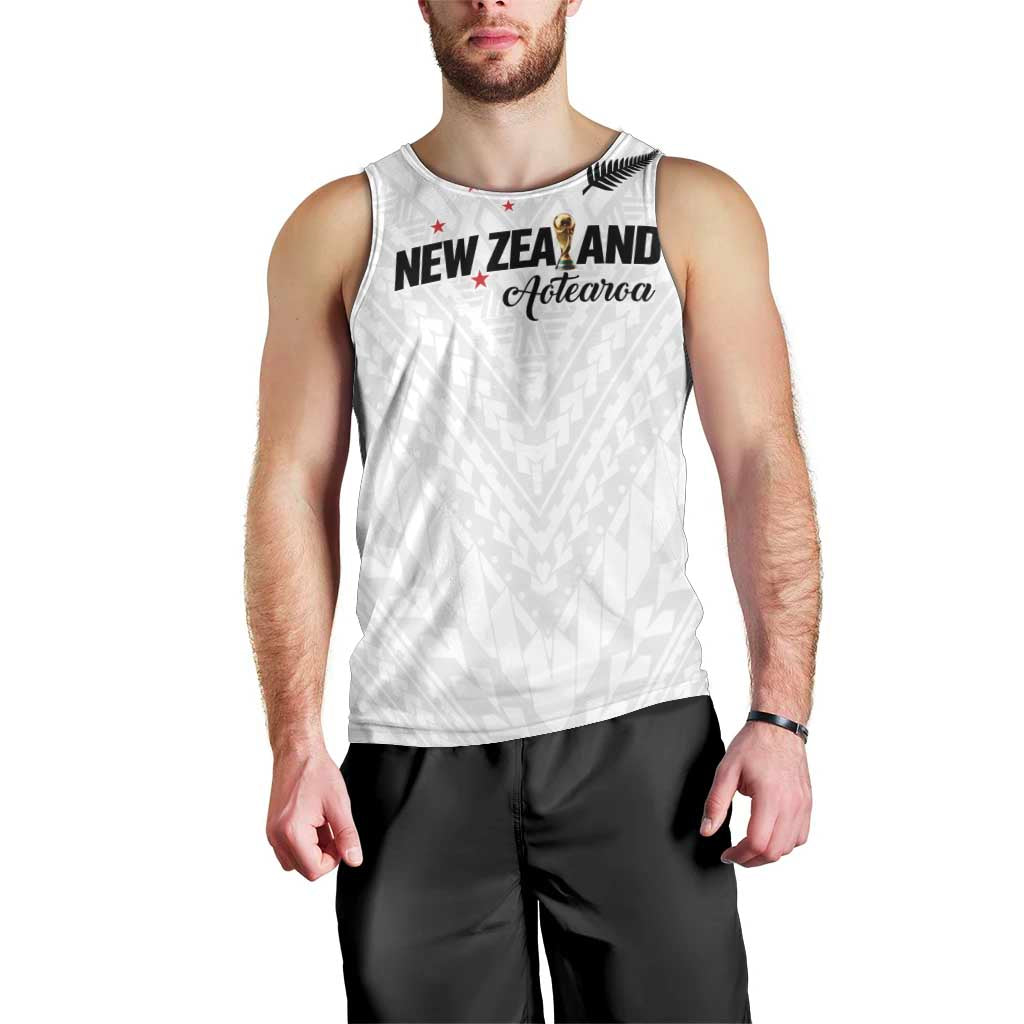 Custom Football New Zealand Men Tank Top Aotearoa United White Version - Aussie Hoodie