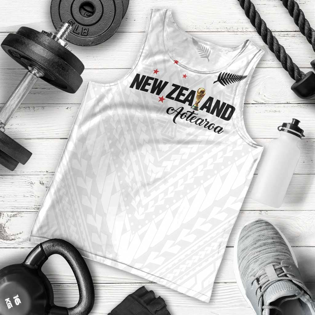 Custom Football New Zealand Men Tank Top Aotearoa United White Version - Aussie Hoodie