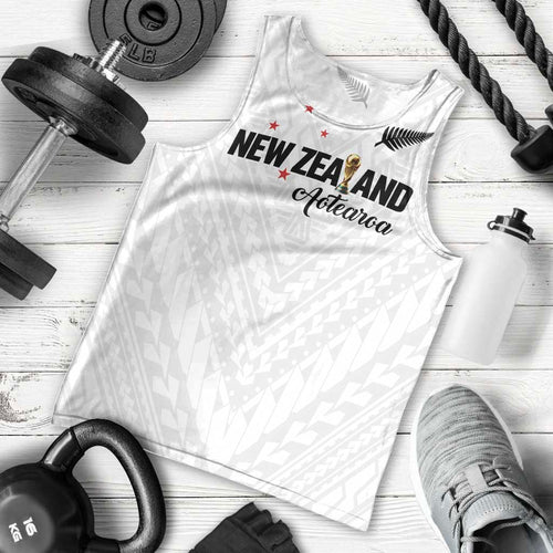 Custom Football New Zealand Men Tank Top Aotearoa United White Version - Aussie Hoodie