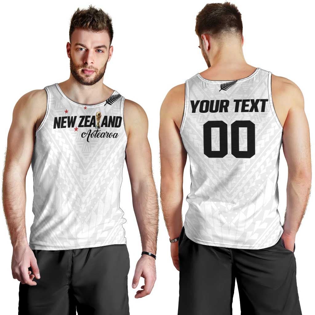 Custom Football New Zealand Men Tank Top Aotearoa United White Version - Aussie Hoodie
