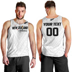 Custom Football New Zealand Men Tank Top Aotearoa United White Version - Aussie Hoodie