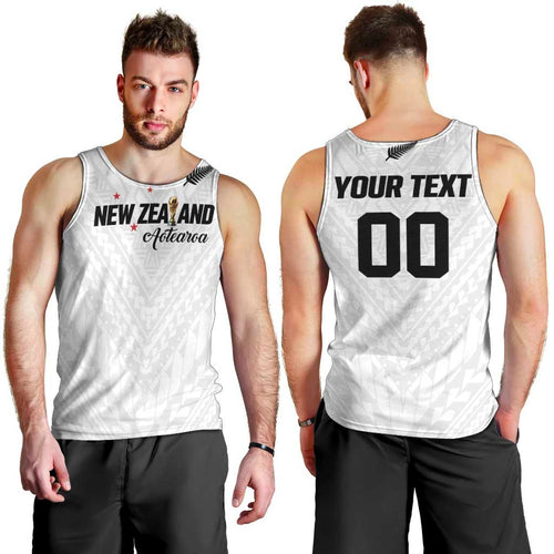 Custom Football New Zealand Men Tank Top Aotearoa United White Version - Aussie Hoodie