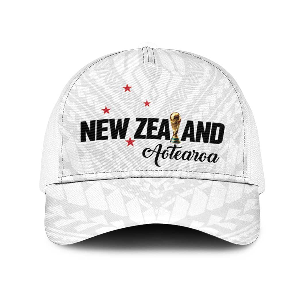 Football New Zealand Mesh Trucker Cap Aotearoa United White Version - Aussie Hoodie