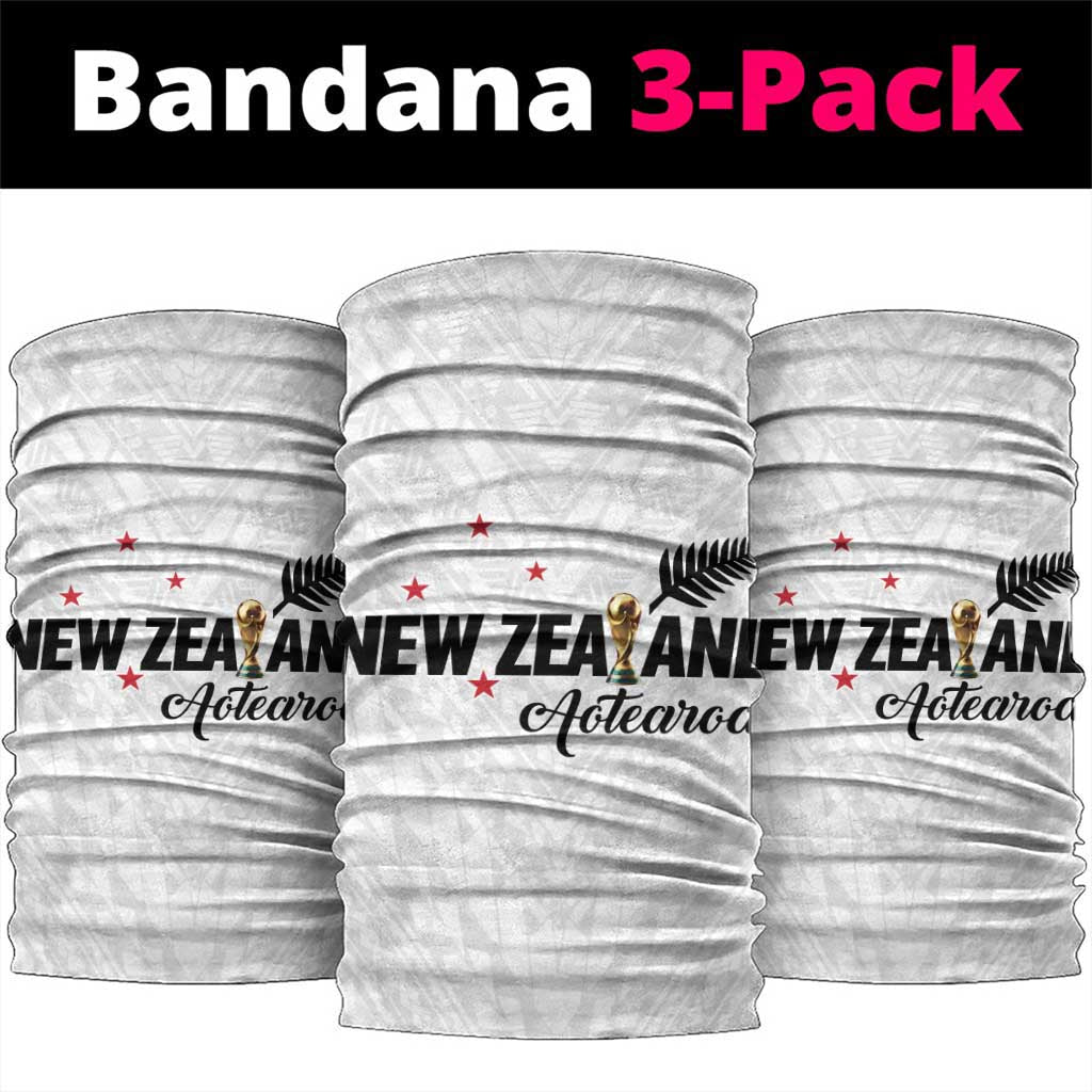 Football New Zealand Neck Gaiter Aotearoa United White Version - Aussie Hoodie