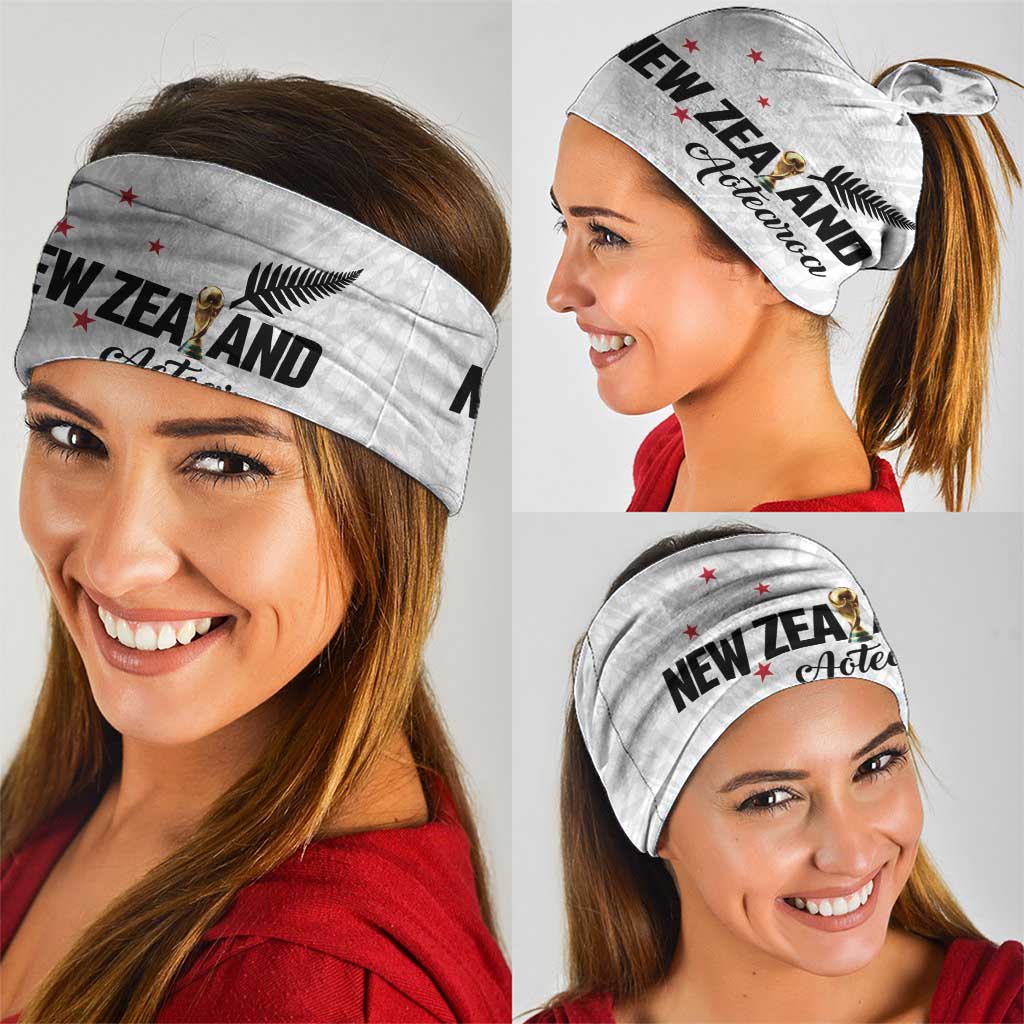 Football New Zealand Neck Gaiter Aotearoa United White Version - Aussie Hoodie