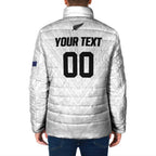 Custom Football New Zealand Padded Jacket Aotearoa United White Version - Aussie Hoodie