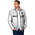 Custom Football New Zealand Padded Jacket Aotearoa United White Version - Aussie Hoodie