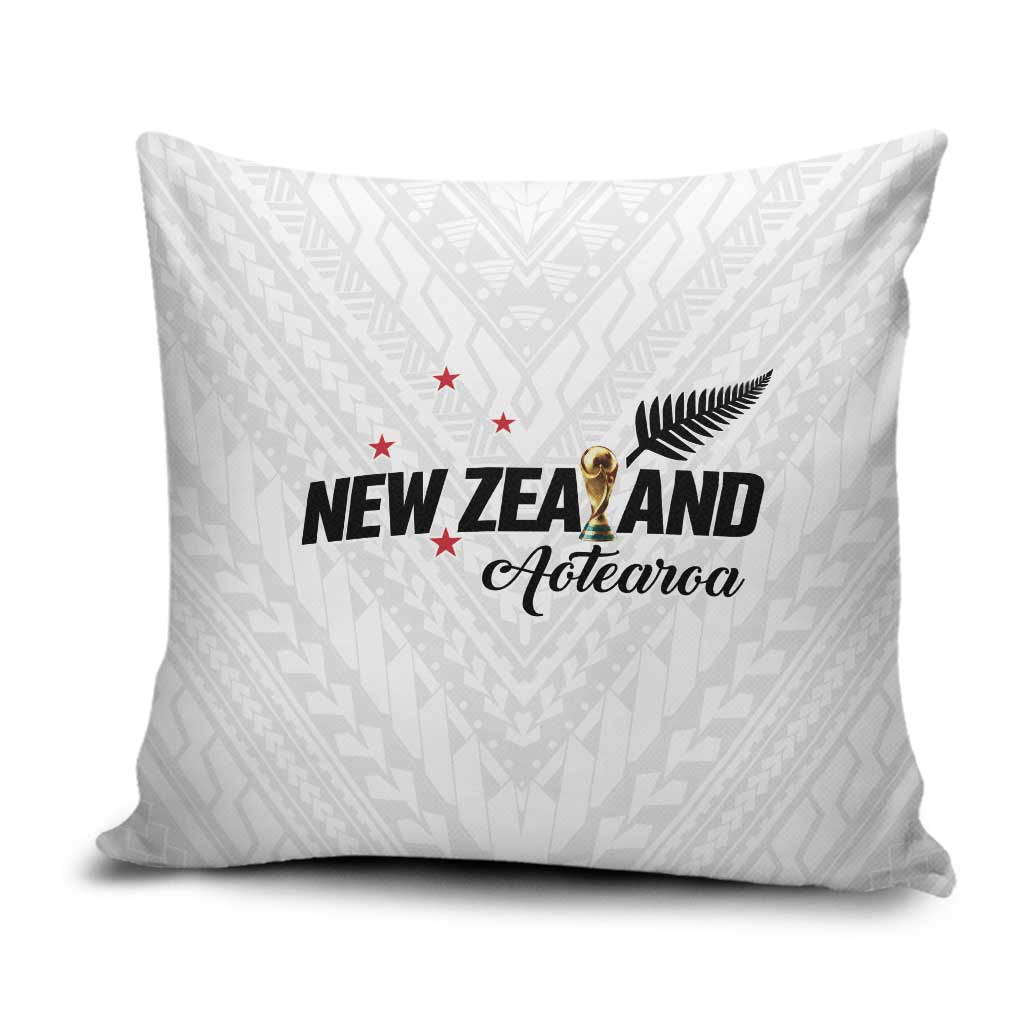Football New Zealand Pillow Cover Aotearoa United White Version - Aussie Hoodie