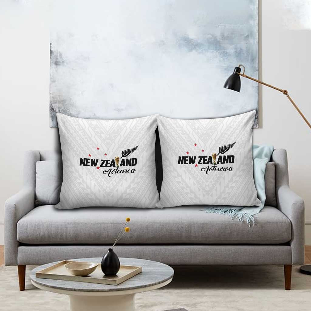 Football New Zealand Pillow Cover Aotearoa United White Version - Aussie Hoodie