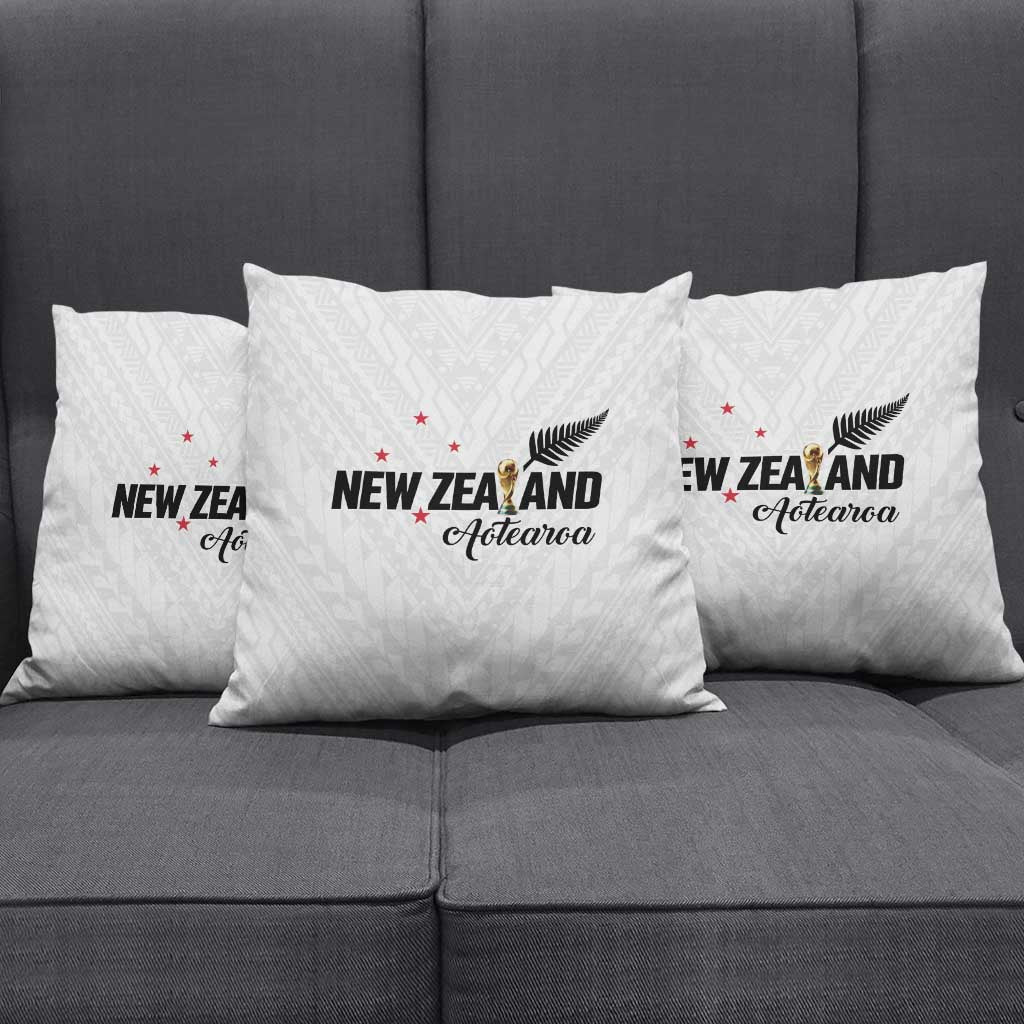 Football New Zealand Pillow Cover Aotearoa United White Version - Aussie Hoodie