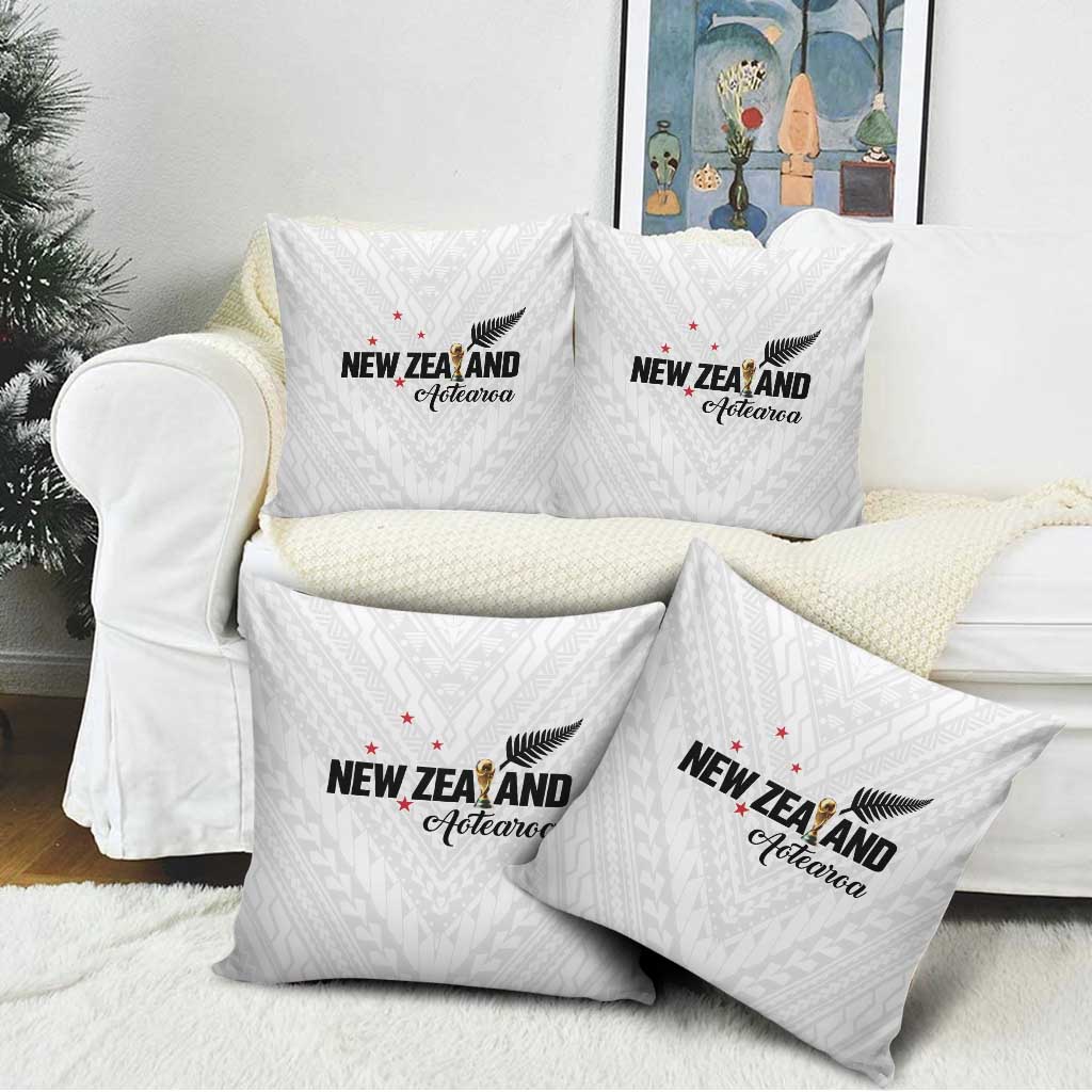 Football New Zealand Pillow Cover Aotearoa United White Version - Aussie Hoodie