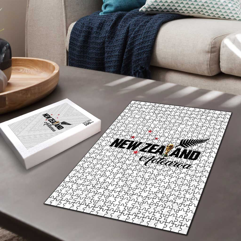 Football New Zealand Puzzle Aotearoa United White Version - Aussie Hoodie