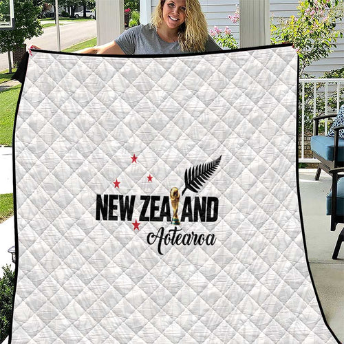 Football New Zealand Quilt Aotearoa United White Version - Aussie Hoodie