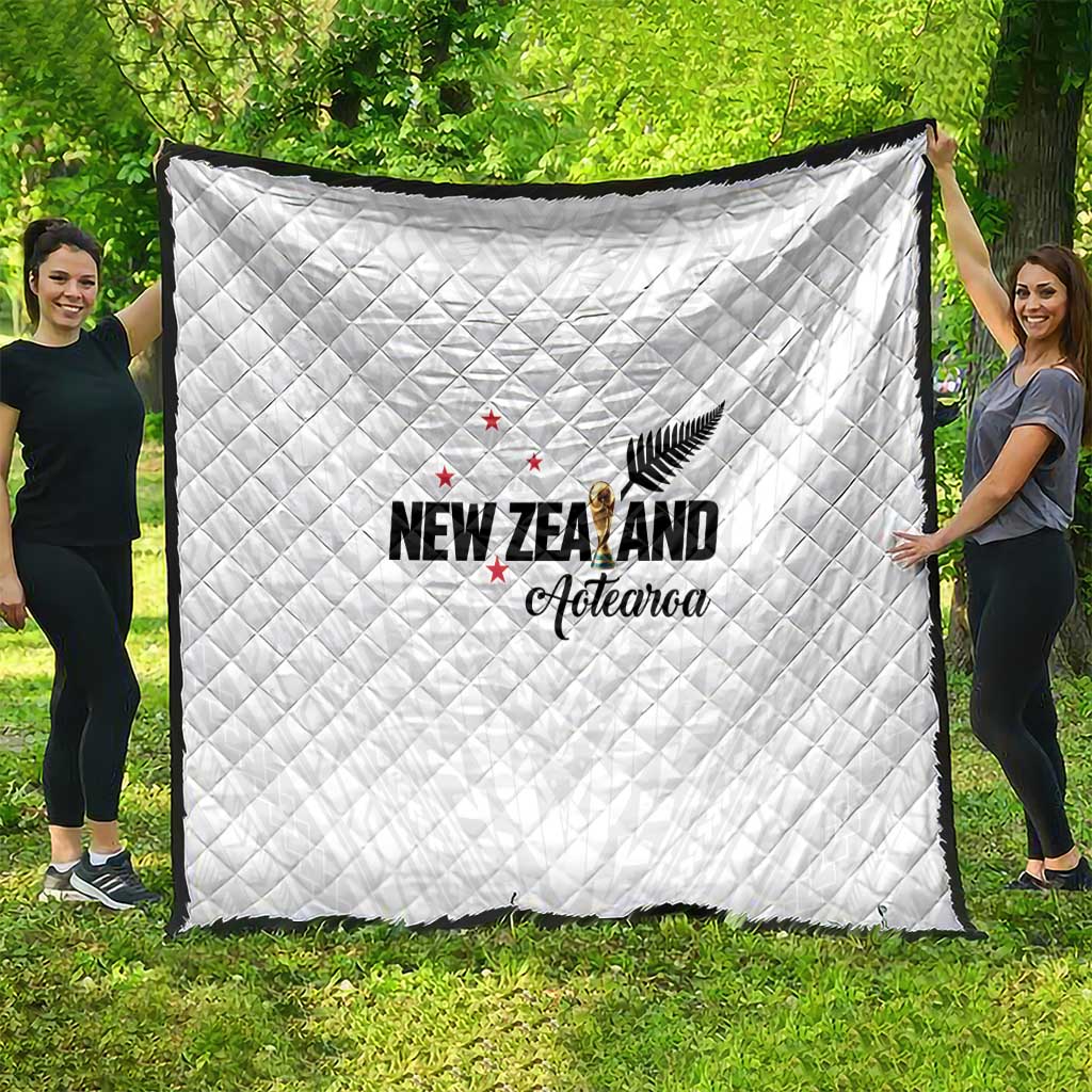 Football New Zealand Quilt Aotearoa United White Version - Aussie Hoodie