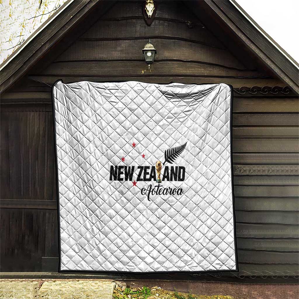 Football New Zealand Quilt Aotearoa United White Version - Aussie Hoodie