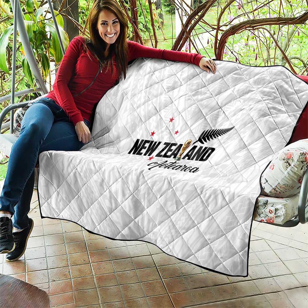 Football New Zealand Quilt Aotearoa United White Version - Aussie Hoodie