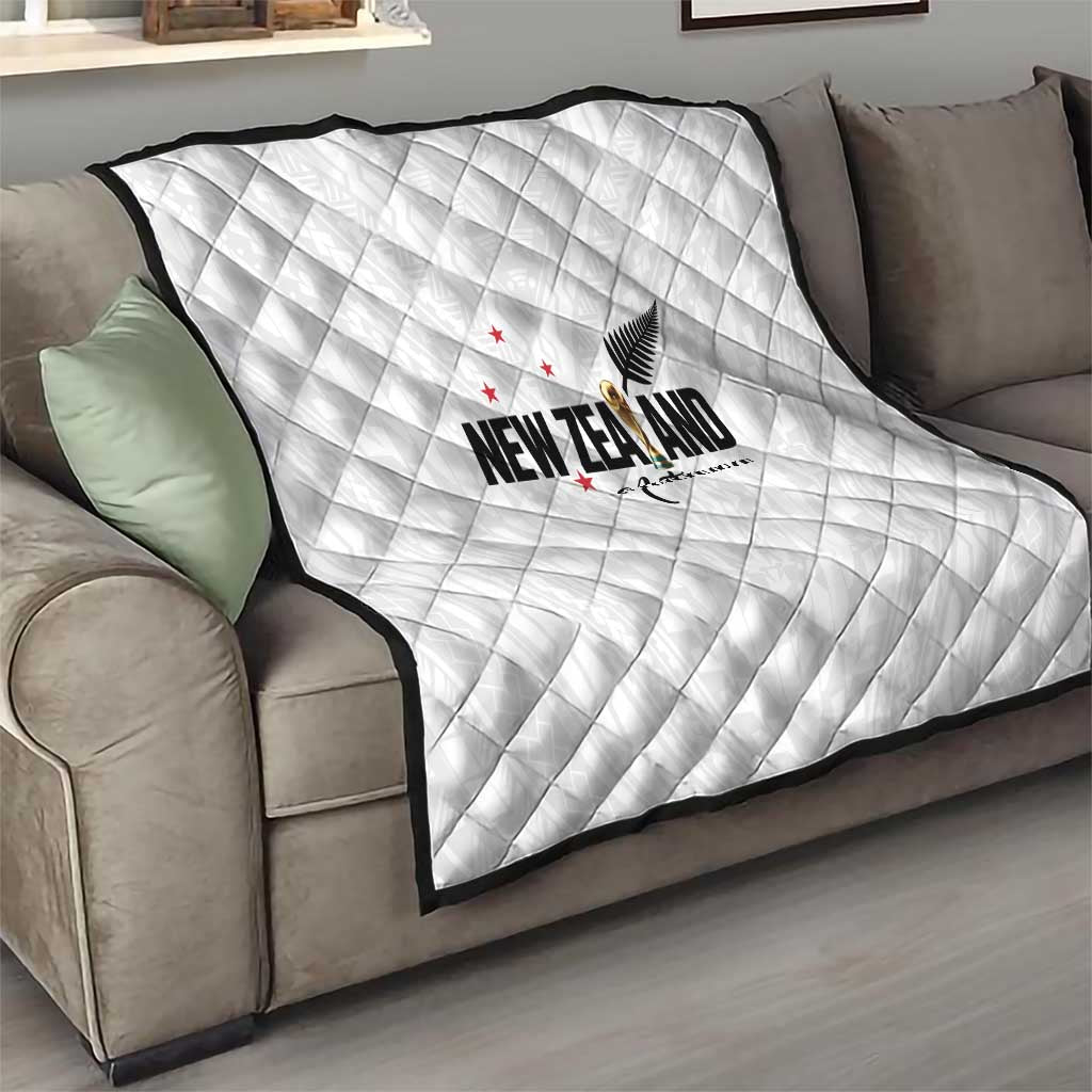 Football New Zealand Quilt Aotearoa United White Version - Aussie Hoodie
